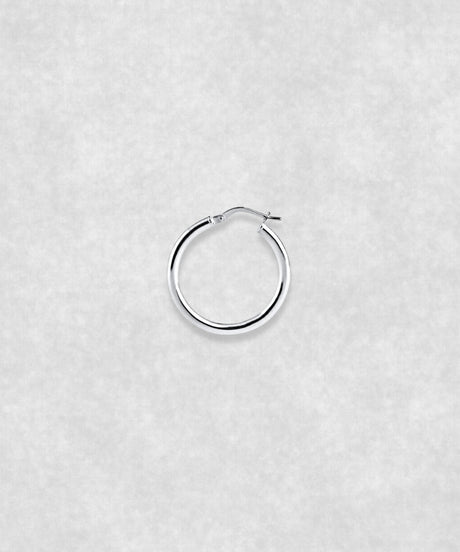 Silver hoop earrings available in three sizes – large minimalist hoops