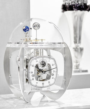 Handmade Tellurium IV Mechanical Clock on Table