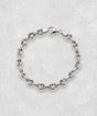 Coffee bean bracelet in 925 sterling silver – closed circular shape with polished sculptural coffee bean links