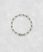 Paperclip bracelet in 925 sterling silver – closed round shape with polished elongated silver links