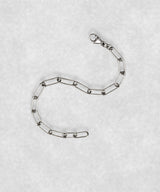Paperclip bracelet in 925 sterling silver open in S shape – polished elongated silver link chain