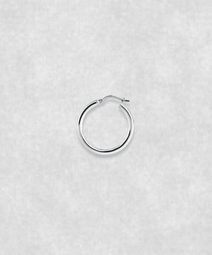 Silver hoop earrings available in three sizes –  large minimalist hoops